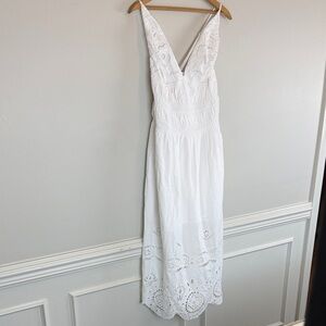 Future Collective Eyelet Maxi A-line Dress women’s size medium